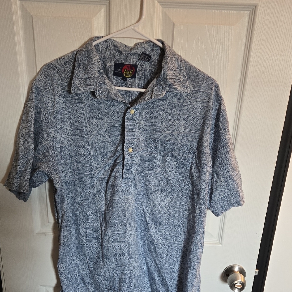 Vintage Hawaiian Blue Casual Button Down Shirt for Effortless Style